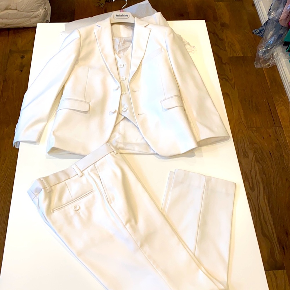 Little Boy White 3 Piece Suit